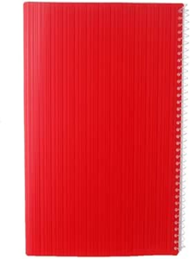 3A 8840 Plastic Inner Ring File 40 Pockets 32 * 24 cm - Red